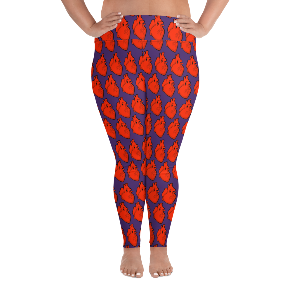 Anatomical Hearts All-Over Print Plus Size Leggings