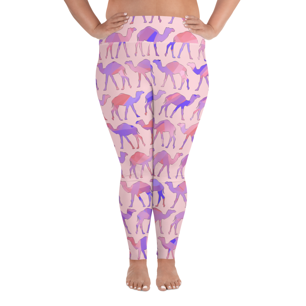 Sunset Camel March All-Over Print Plus Size Leggings