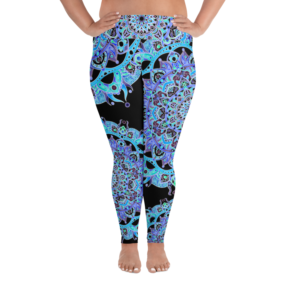 Phosphene Mandala All-Over Print Plus Size Leggings