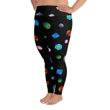 Load image into Gallery viewer, Galaxy Polyhedrons Plus Size Leggings
