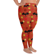 Load image into Gallery viewer, Dice And Dragons All-Over Print Plus Size Leggings
