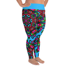 Load image into Gallery viewer, Adam And Eve Split Mandala All-Over Print Plus Size Leggings
