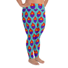 Load image into Gallery viewer, Saintly Hearts All-Over Print Plus Size Leggings

