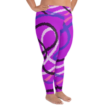 Load image into Gallery viewer, Abstract Genderfluid Pride All-Over Print Plus Size Leggings
