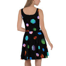 Load image into Gallery viewer, Galaxy Polyhedrons Skater Dress
