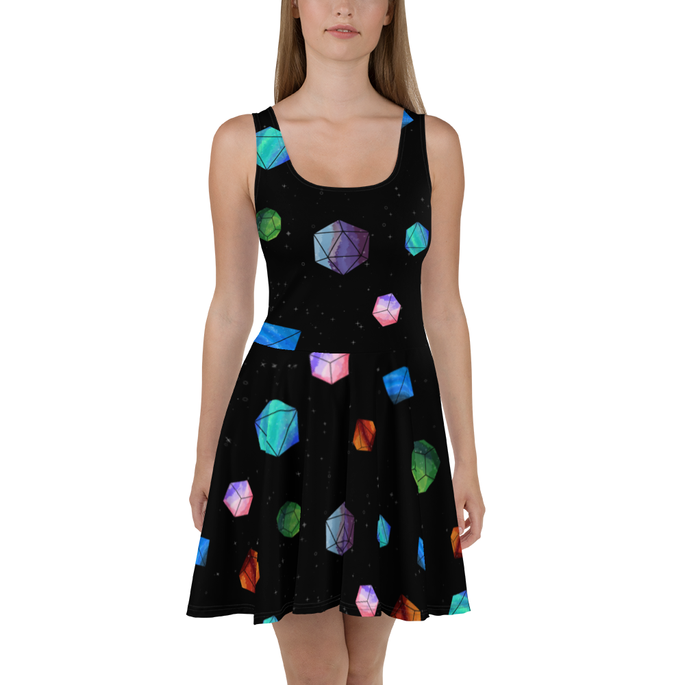 Galaxy Polyhedrons Skater Dress