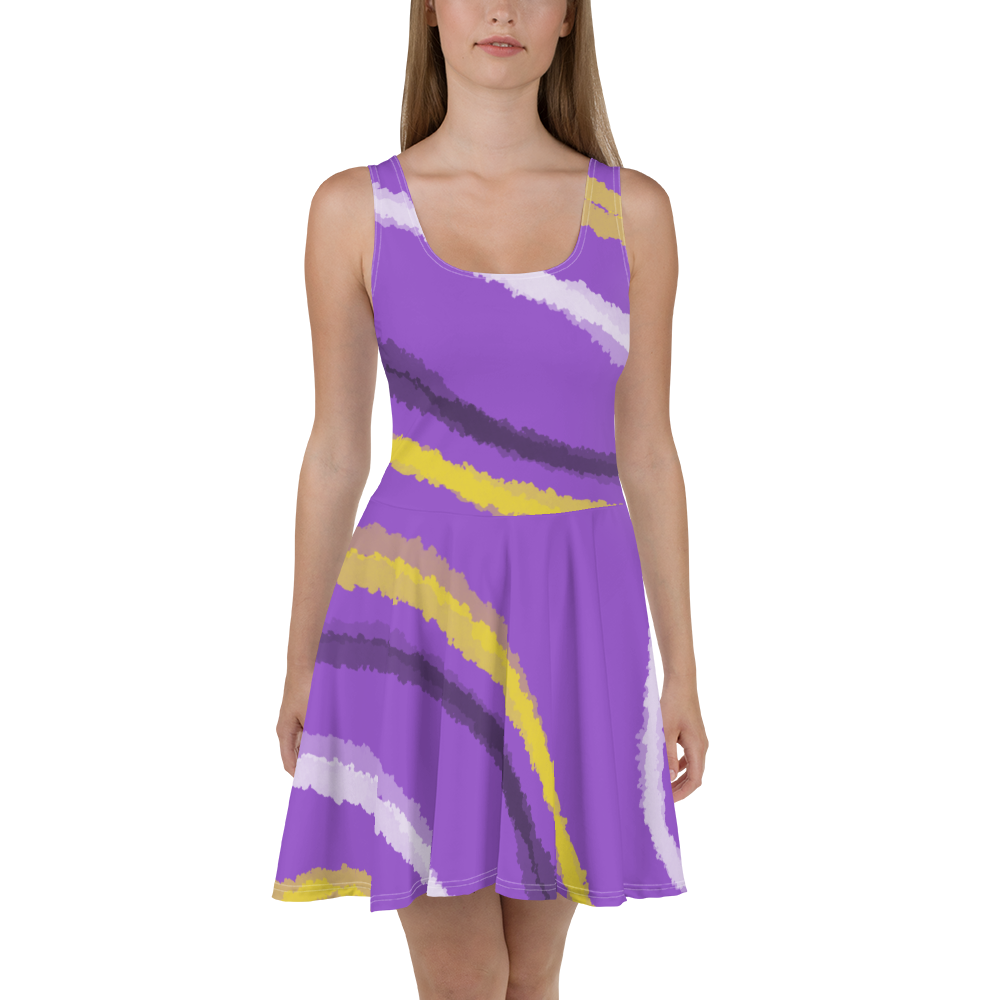 Abstract Nonbinary Pride Skater Dress