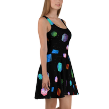 Load image into Gallery viewer, Galaxy Polyhedrons Skater Dress
