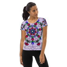 Load image into Gallery viewer, Lilies And Carnations Mandala All-Over Print Femme Athletic T-shirt
