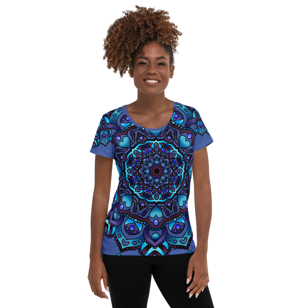 Cold Love Mandala All-Over Print Femme Athletic T-shirt