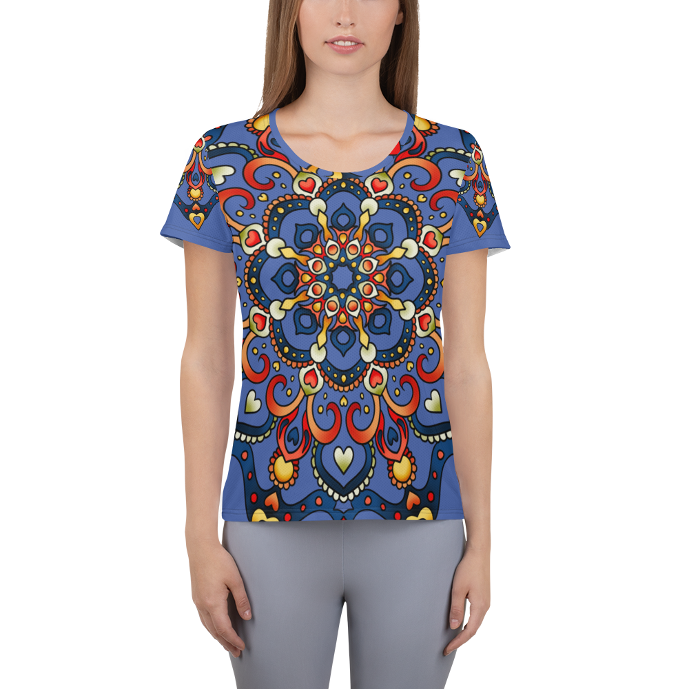 Fire On Water All-Over Print Femme Athletic T-shirt