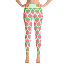 Load image into Gallery viewer, Strawberry Stripe Yoga Leggings
