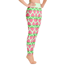 Load image into Gallery viewer, Strawberry Stripe Yoga Leggings
