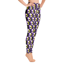 Load image into Gallery viewer, Nonbinary Pride Skull Yoga Leggings
