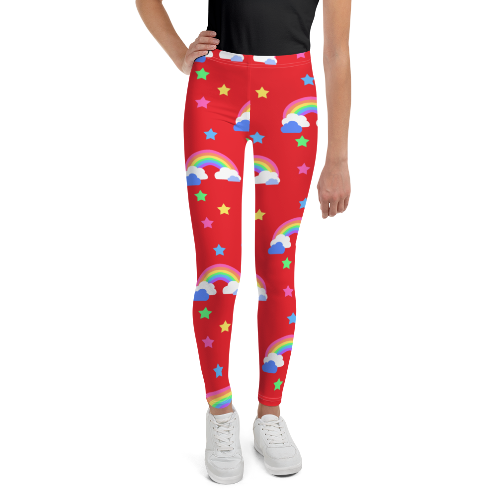 Rainbows Left On Red Youth Leggings
