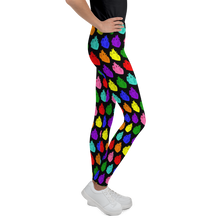 Load image into Gallery viewer, Retro Rainbow Anatomical Hearts Youth Leggings
