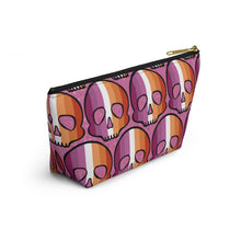 Load image into Gallery viewer, Lesbian Pride Skull Accessory Pouch
