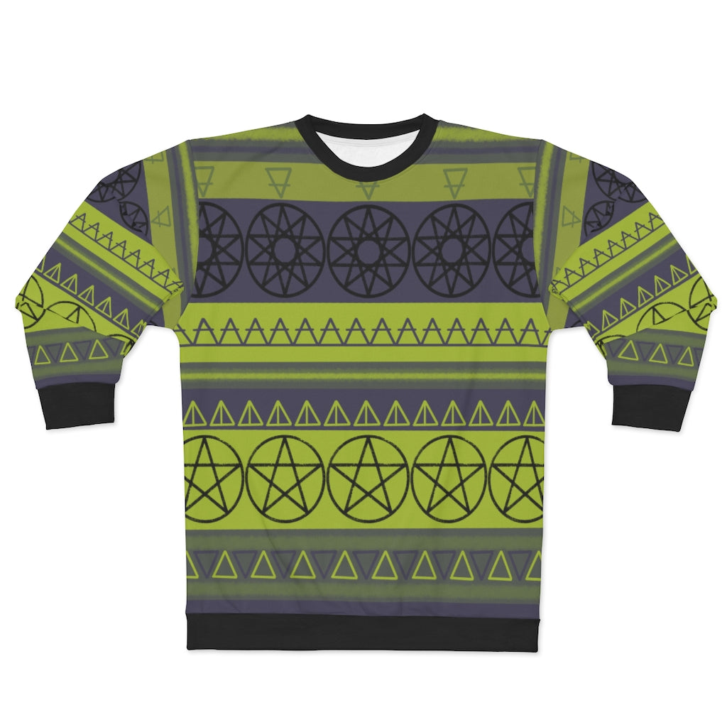 Earth witch ugly sweater stripe -  Unisex Sweatshirt