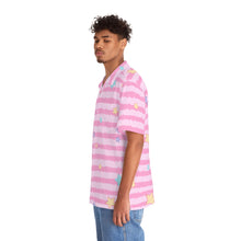 Load image into Gallery viewer, Boyfriend Stripe Short sleeve button up shirt
