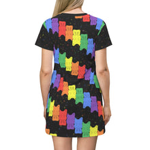Load image into Gallery viewer, Rainbow Gummy Bears T-Shirt Dress
