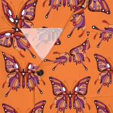 Load image into Gallery viewer, Lesbian Pride Butterfly Short Sleeve Button Up
