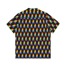 Load image into Gallery viewer, Rainbow Gummy Bear Tile Short Sleeve Button Up
