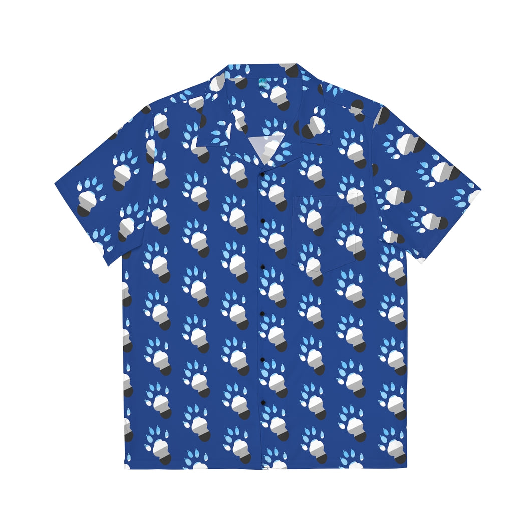 Otter Pride Paw Tile Short Sleeve Button Up
