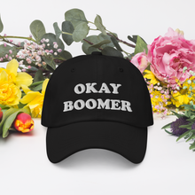 Load image into Gallery viewer, Okay Boomer black ballcap

