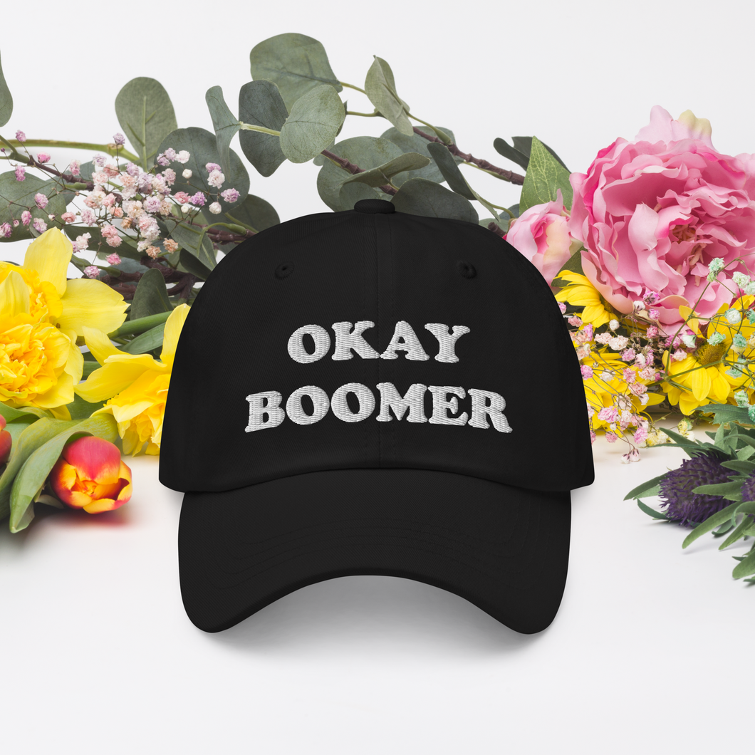 Okay Boomer black ballcap