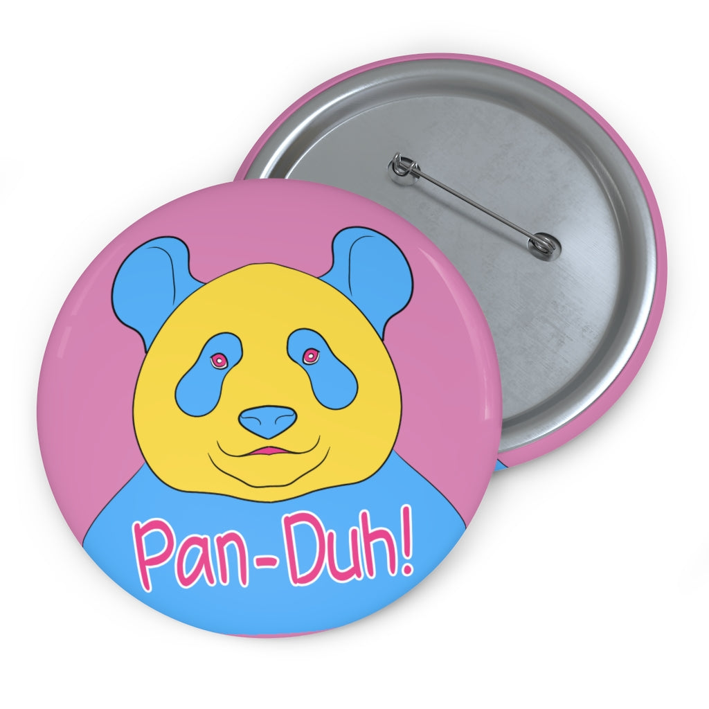 Pan-Duh! 3 inch pinback button