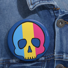Load image into Gallery viewer, Pan Skull 3 inch pinback button
