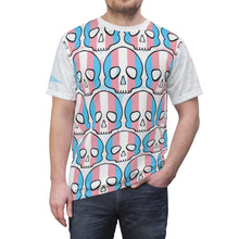 Load image into Gallery viewer, Trans Pride Skull Unisex AOP Tee
