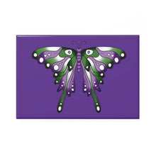 Load image into Gallery viewer, Genderqueer butterfly 2&quot; x #&quot; magnet
