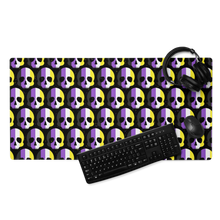 Load image into Gallery viewer, Nonbinary Pride Skull Gaming mouse pad
