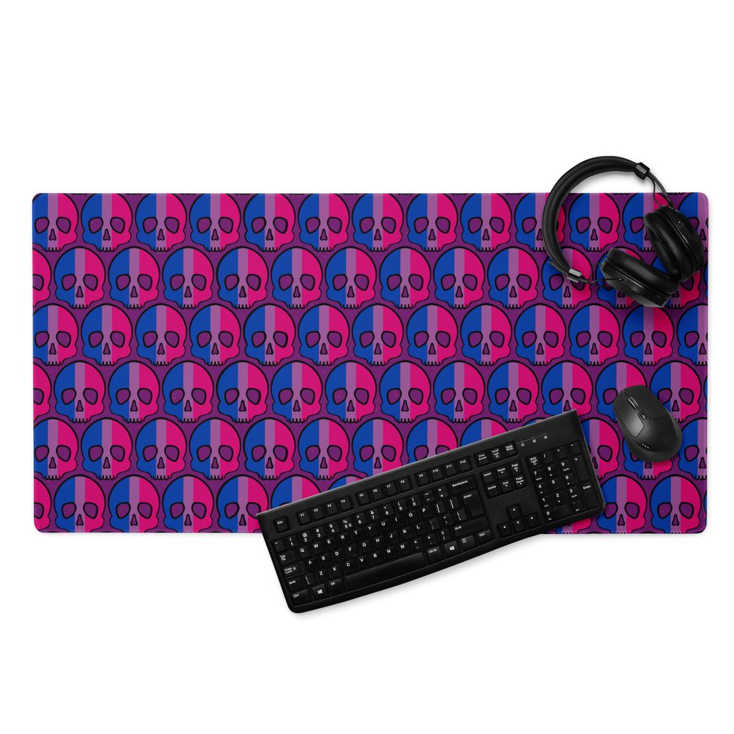 Bi Pride Skull Gaming mouse pad