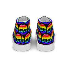 Load image into Gallery viewer, Pride Skull high top canvas shoes (Masc sizes)
