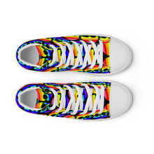 Load image into Gallery viewer, Pride Skull high top canvas shoes (Masc sizes)
