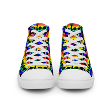 Load image into Gallery viewer, Pride Skull high top canvas shoes (Masc sizes)
