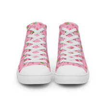Load image into Gallery viewer, Strawberry high top canvas shoes (mask sizes)
