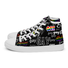 Load image into Gallery viewer, SAY IT! high top canvas shoes (Masc sizes)
