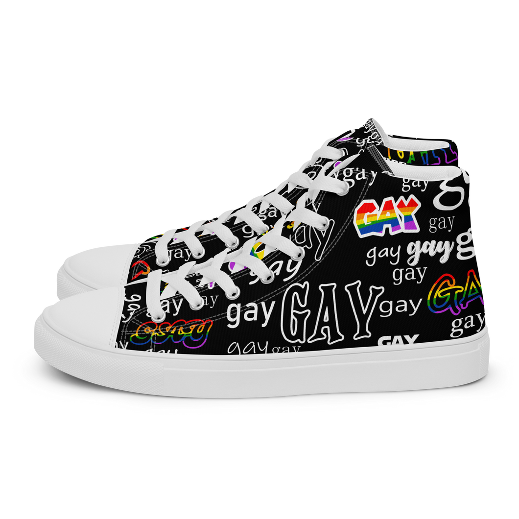 SAY IT! high top canvas shoes (Masc sizes)