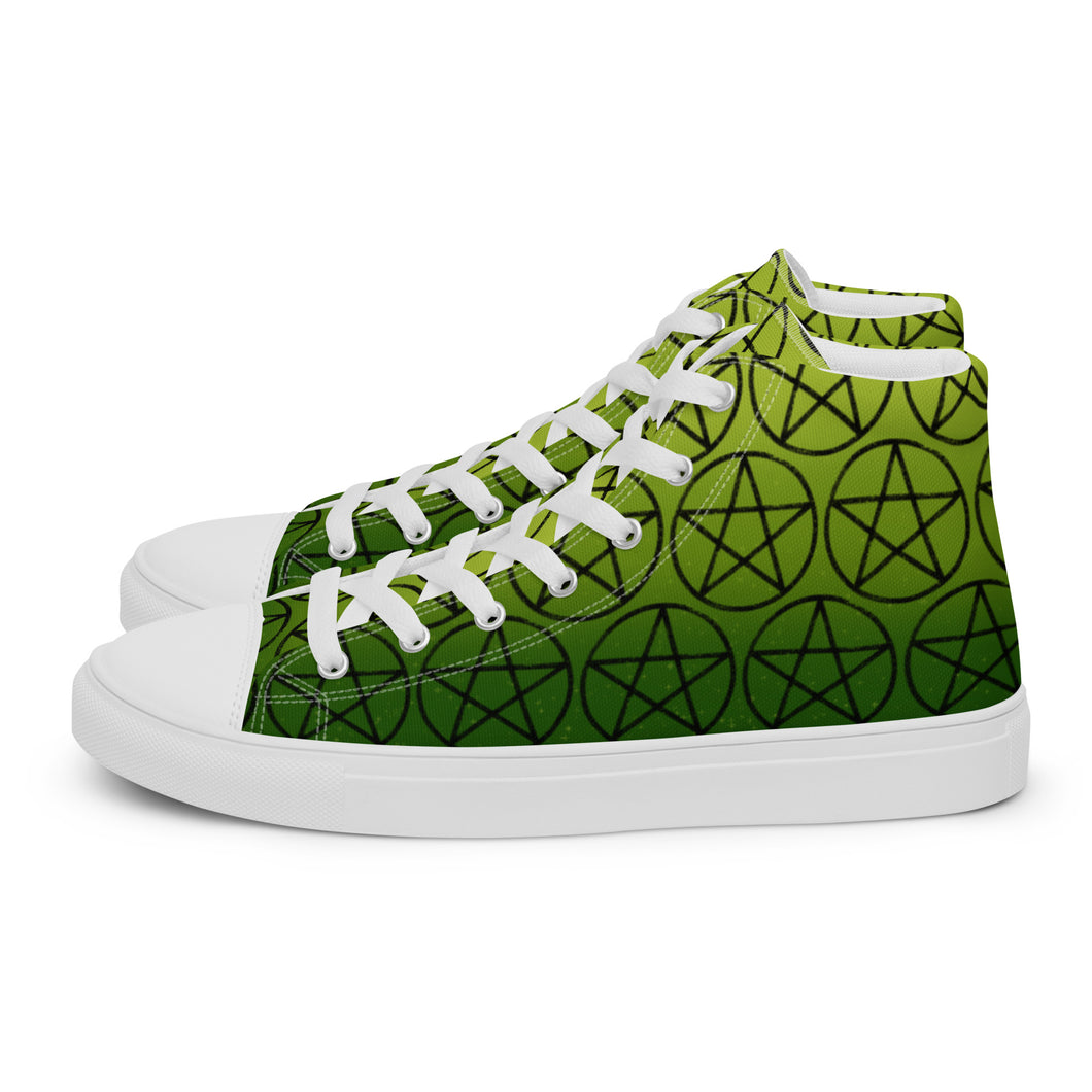 Swamp Witch  high top canvas shoes (Masc sizes)