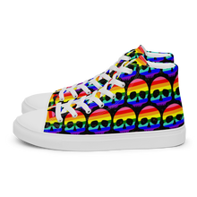 Load image into Gallery viewer, Pride Skull high top canvas shoes (Masc sizes)
