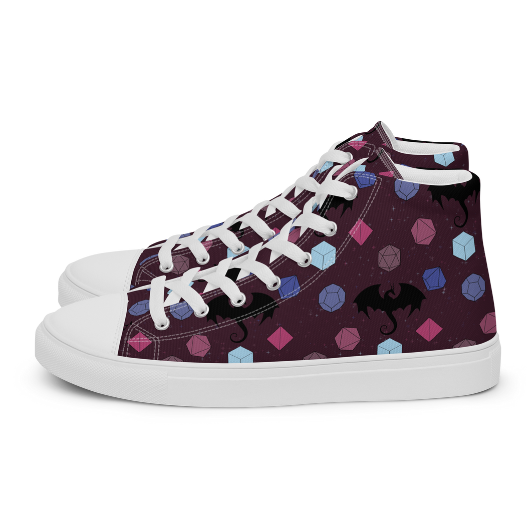 Dice And Dragons- Umbal high top canvas shoes (Masc sizes)