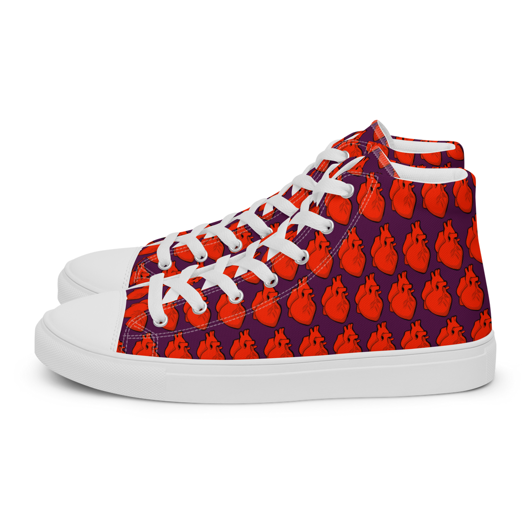 Anatomical Hearts  high top canvas shoes (Masc sizes)