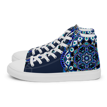 Load image into Gallery viewer, Evil Eye Mandala high top canvas shoes (Masc sizes)
