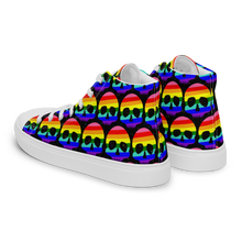 Load image into Gallery viewer, Pride Skull high top canvas shoes (Masc sizes)
