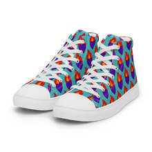Load image into Gallery viewer, Saintly Hearts high top canvas shoes (Masc sizes)
