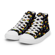 Load image into Gallery viewer, Rainbow Planchette high top canvas shoes (Masc sizes)
