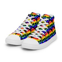 Load image into Gallery viewer, Pride Skull high top canvas shoes (Masc sizes)
